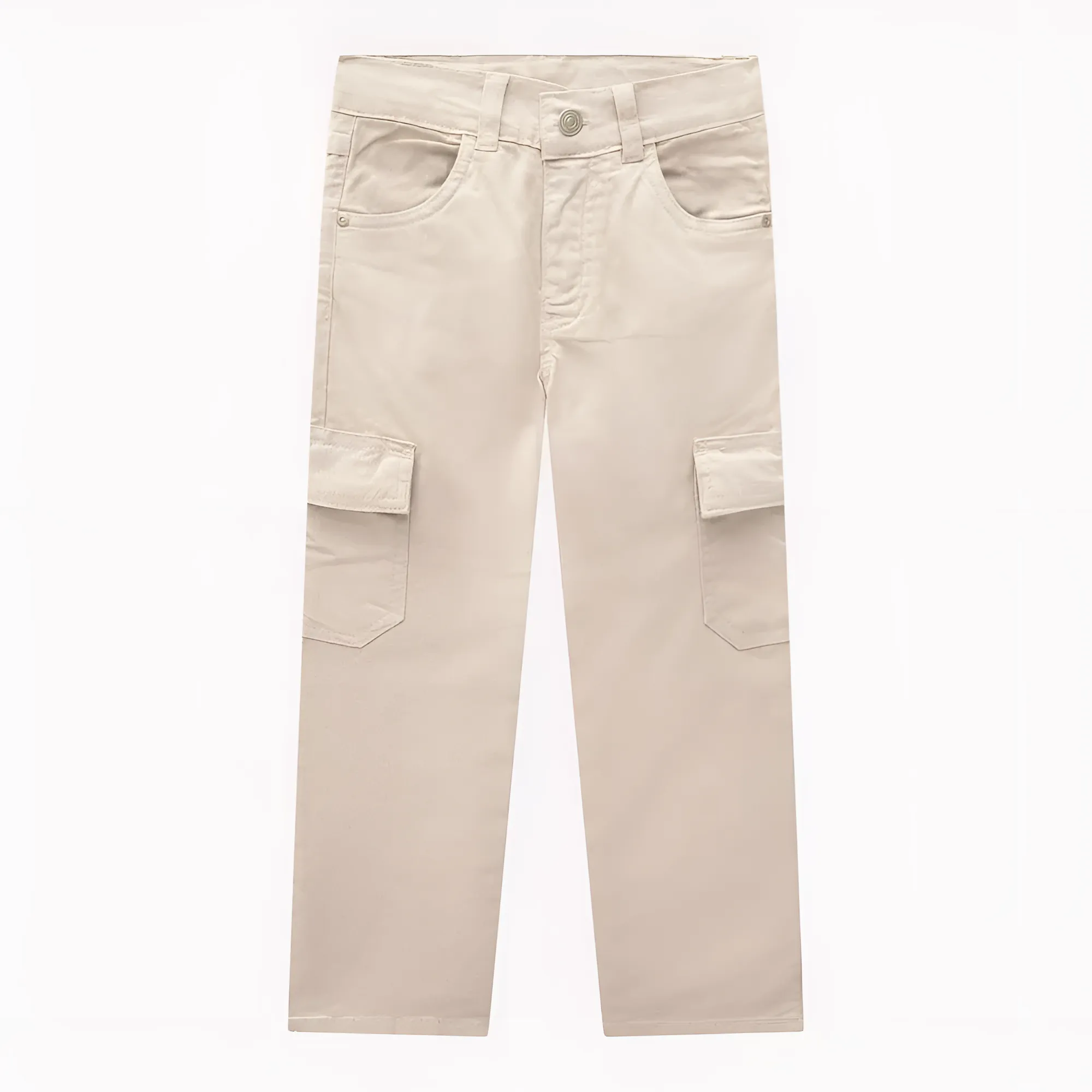 Khaki Cargo Long Pants