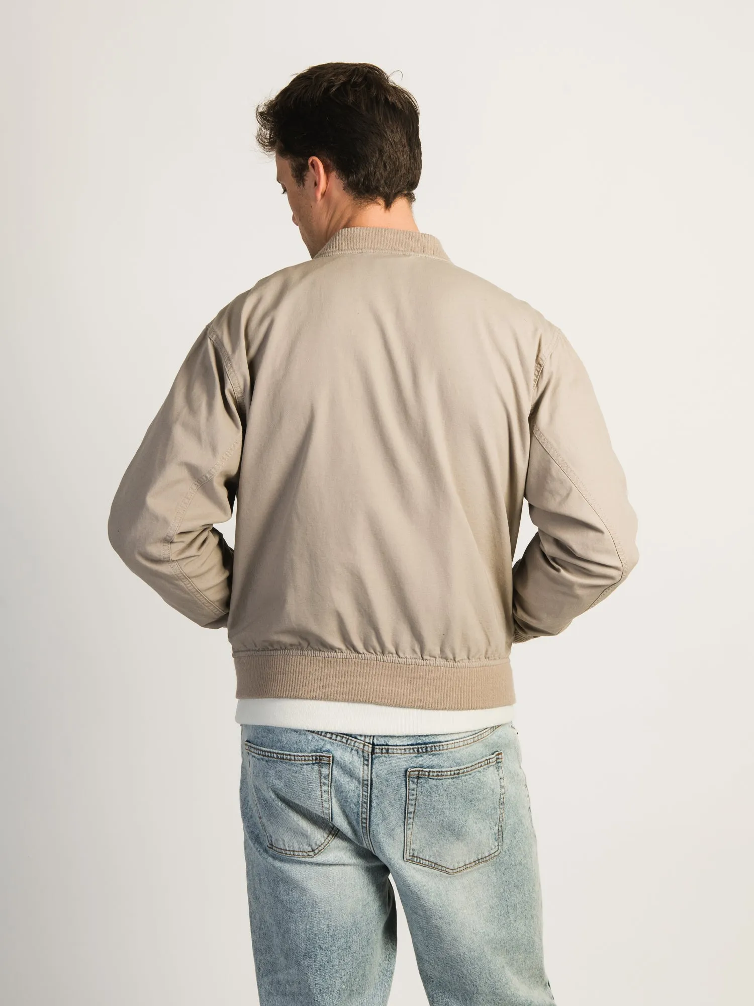 KOLBY CANVAS BOMBER - TAUPE