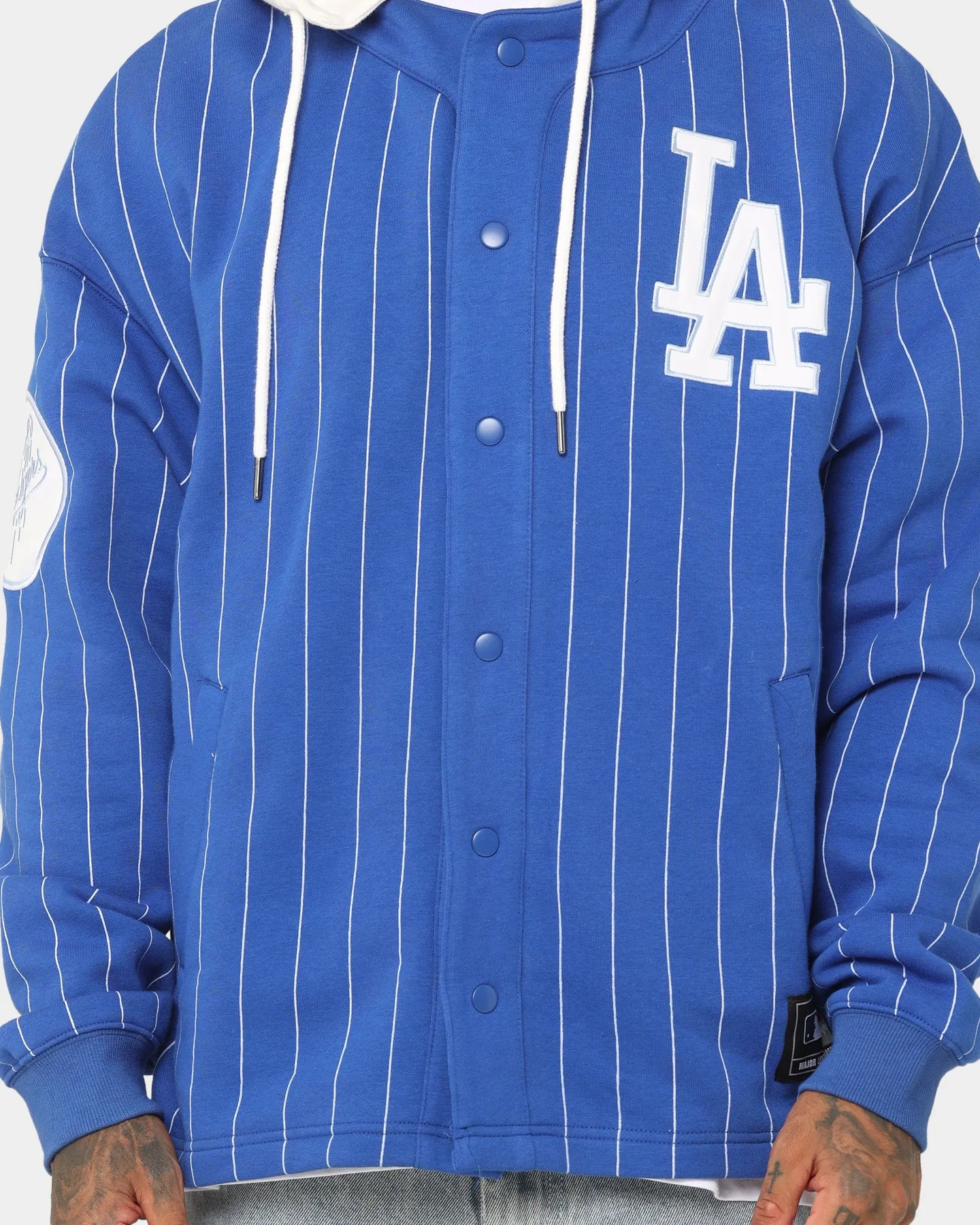 Majestic Athletic Los Angeles Dodgers Fleece Replica Hooded Jacket Galactic Cobalt