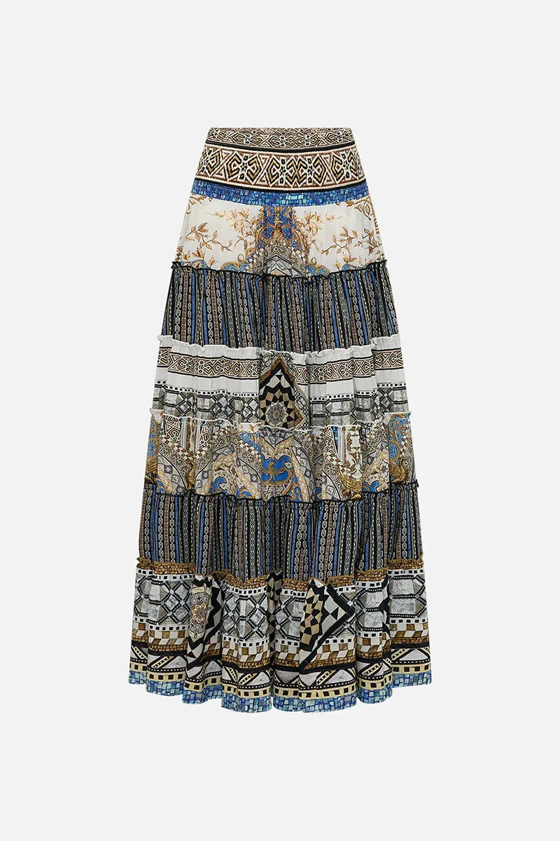 Make Me Your Mosaic Shirred Skirt