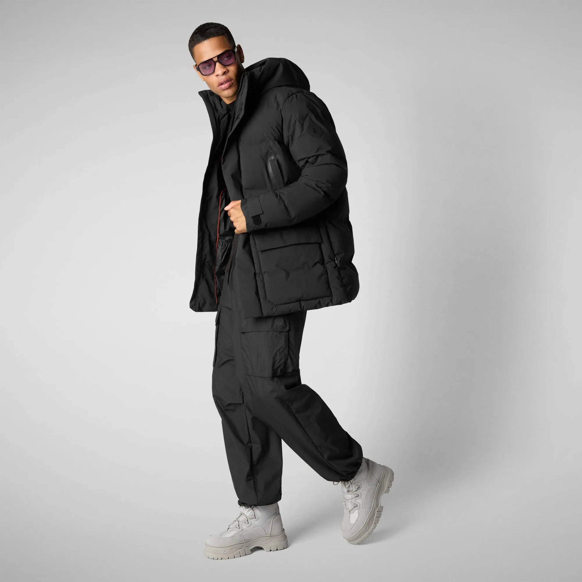 Man's hooded parka Quinlan in black