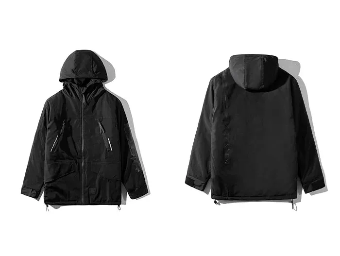 MASTER Black Windbreaker Parka Jacket