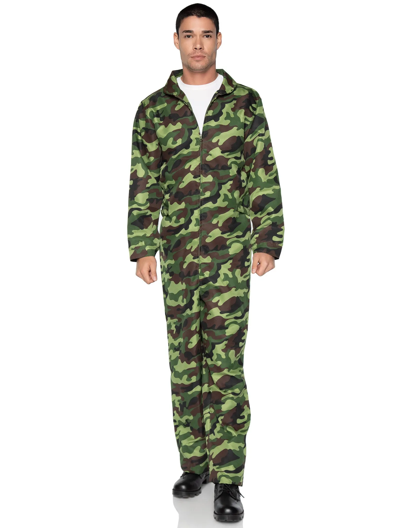 Men's Camo Jumpsuit Costume