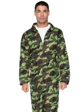 Men's Camo Jumpsuit Costume