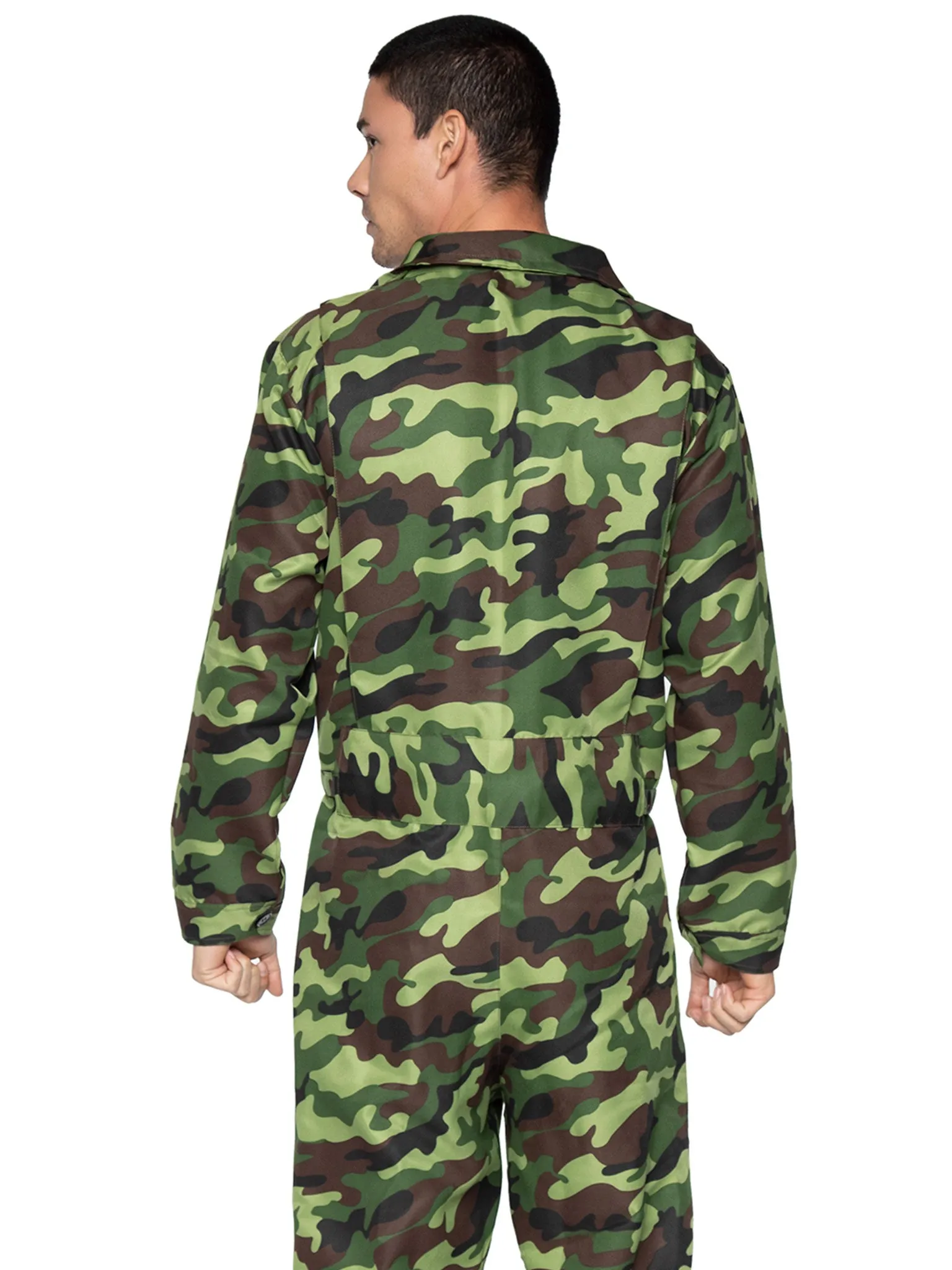 Men's Camo Jumpsuit Costume