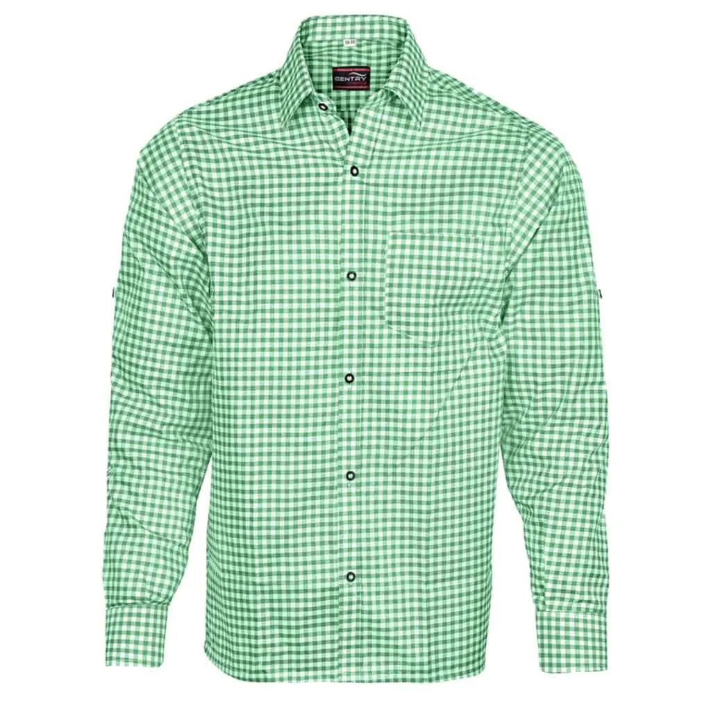 Men's Formal Dress Shirt in Green Casual Dress Shirt