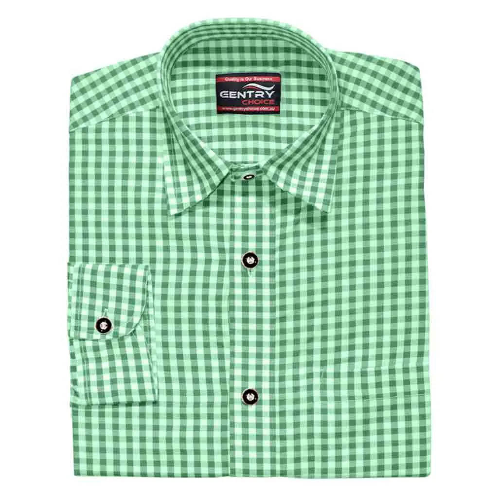 Men's Formal Dress Shirt in Green Casual Dress Shirt