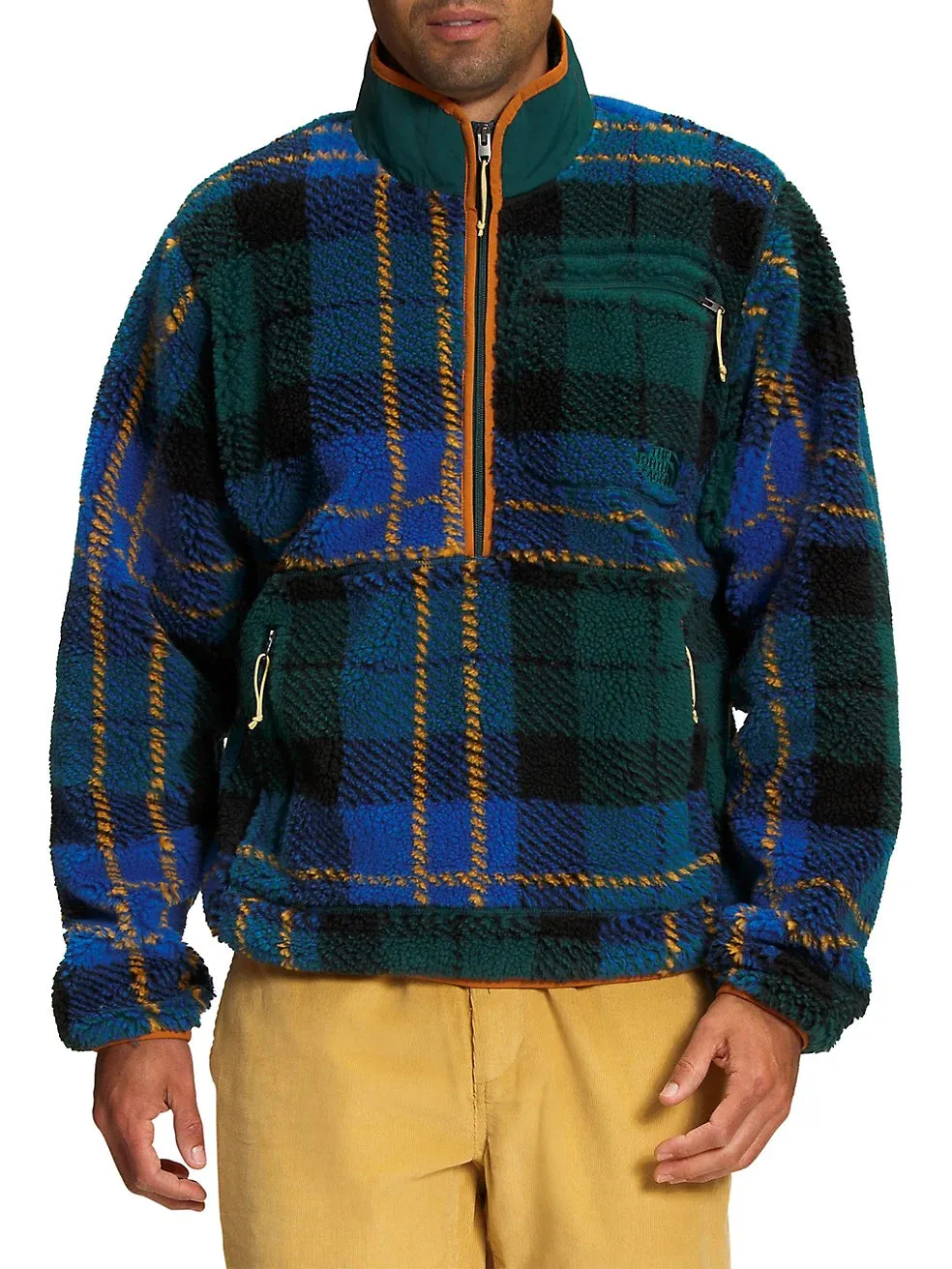 Men's The North Face |Jacquard Extreme Pile Pullover | Ponderosa Green