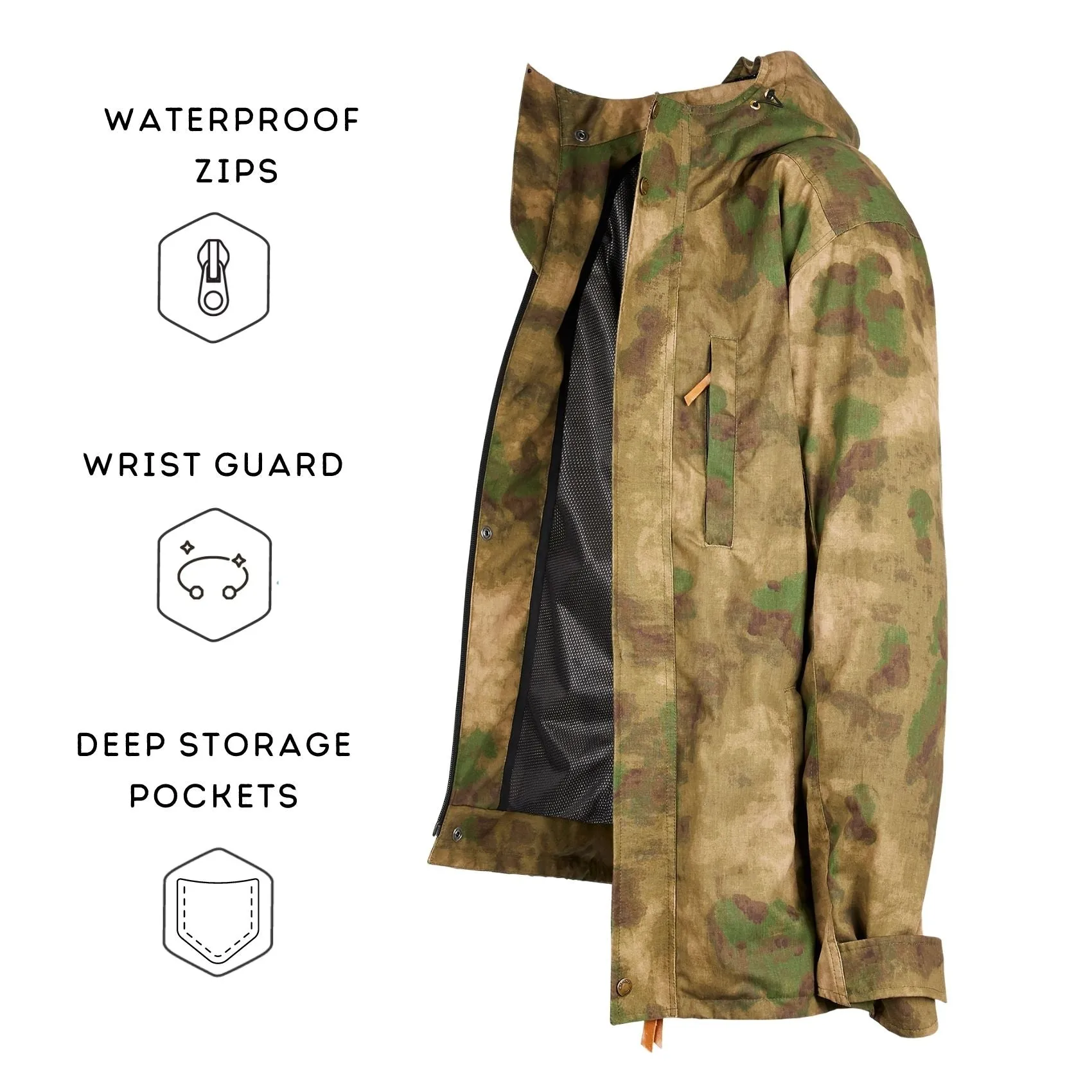 Men's Wax Jacket in Camo