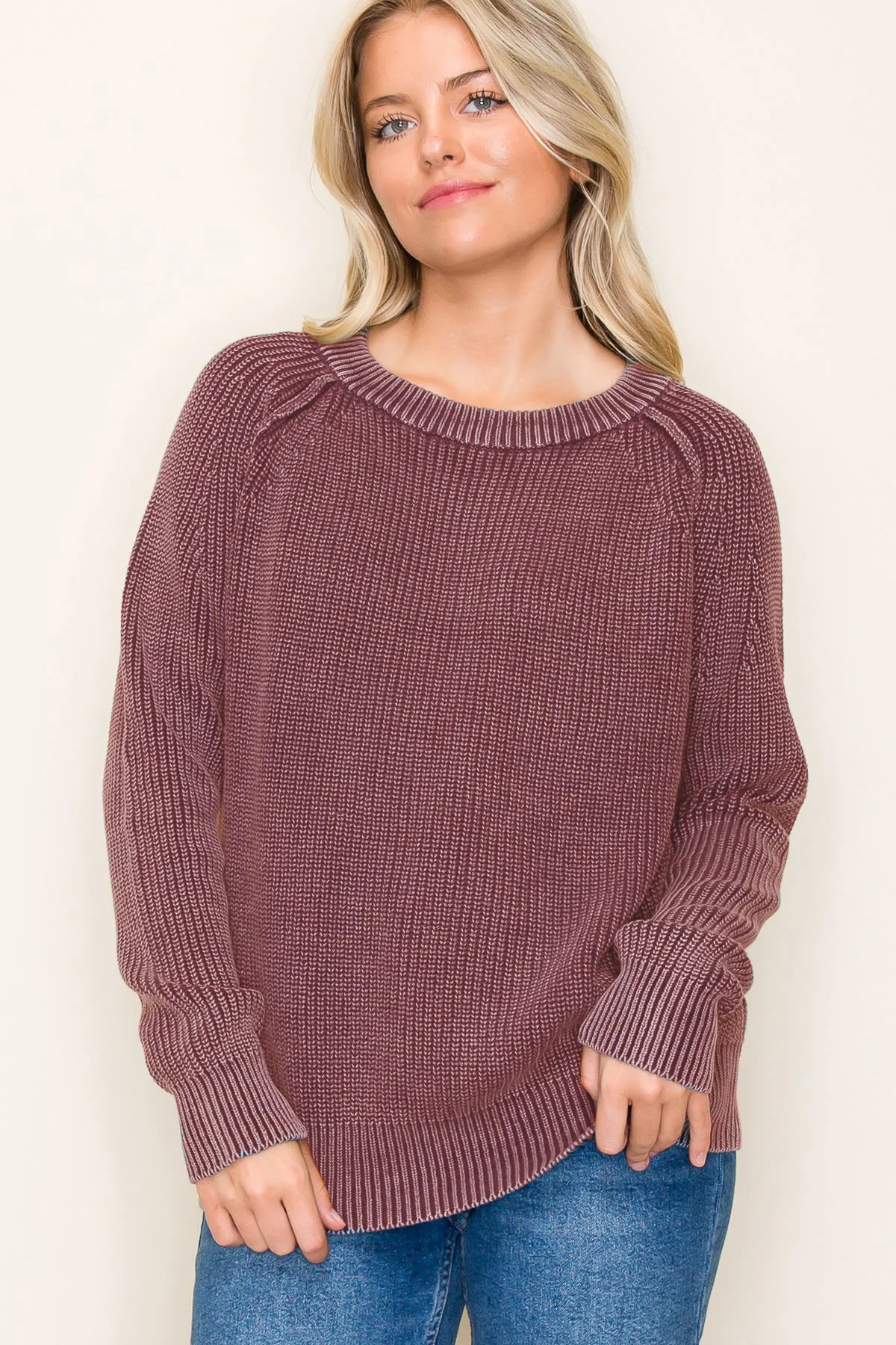 Mineral Crew Neck Knit Pullovers - 2 Colors!