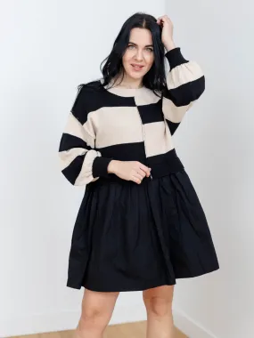 Mixed Media Sweater Dress