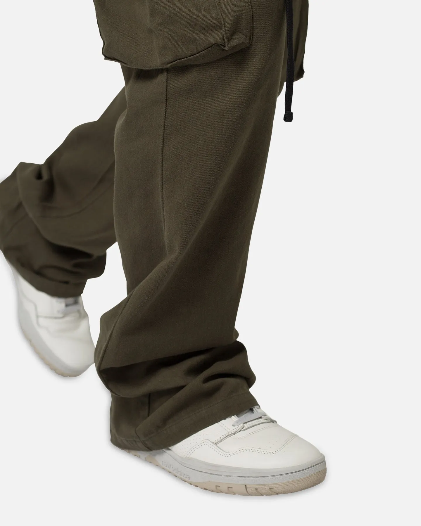 MNML Drawcord Flare Cargo Pants Olive