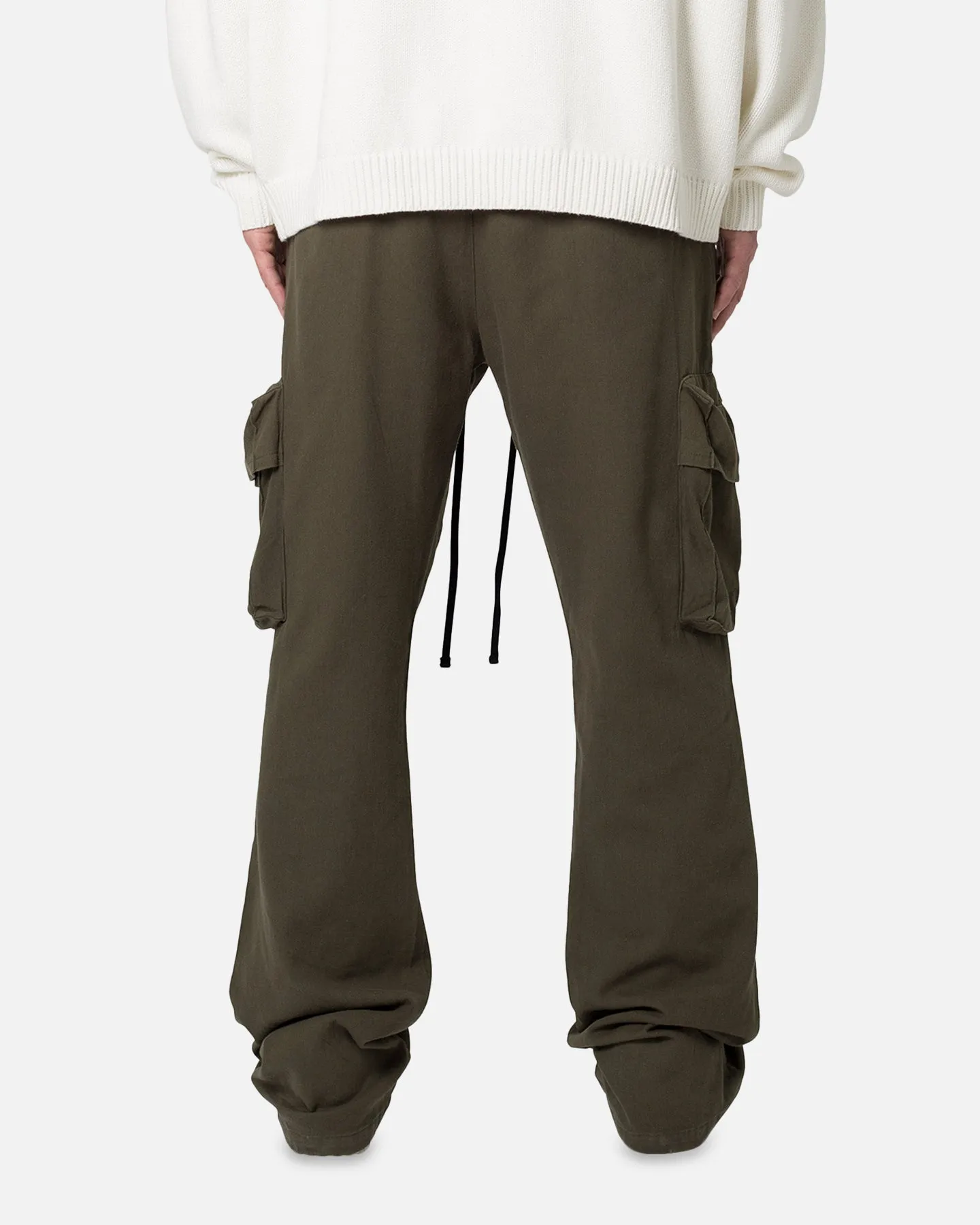 MNML Drawcord Flare Cargo Pants Olive