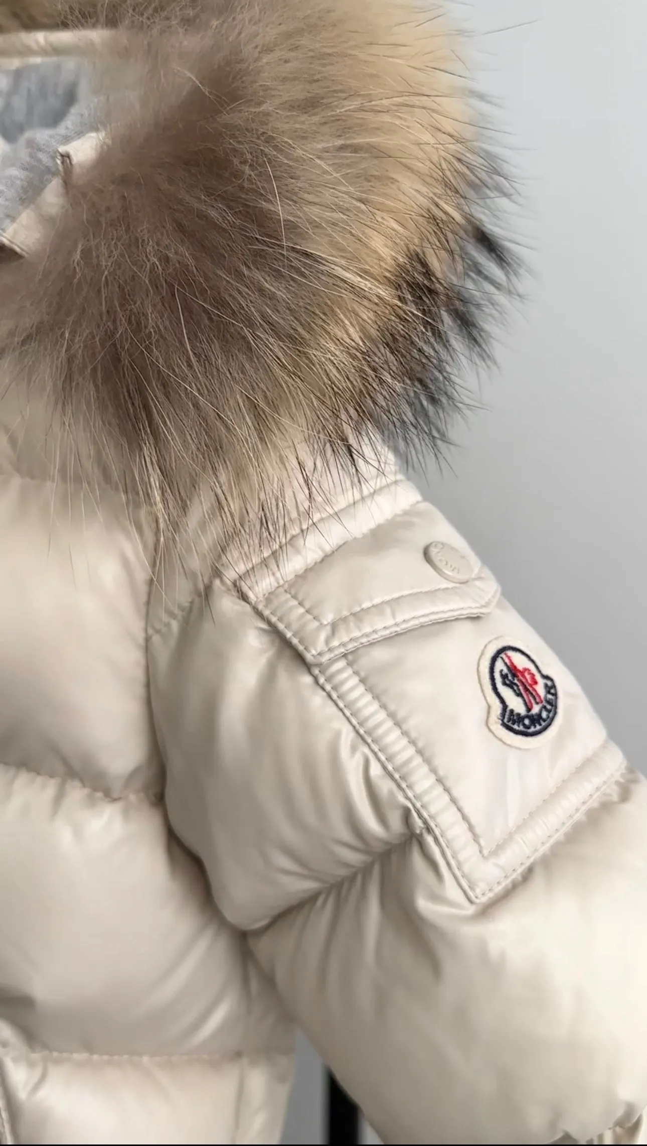 Moncler Kids Ivory Down Puffer Snowsuit / Parka / Hat 3pcs - 12/18M