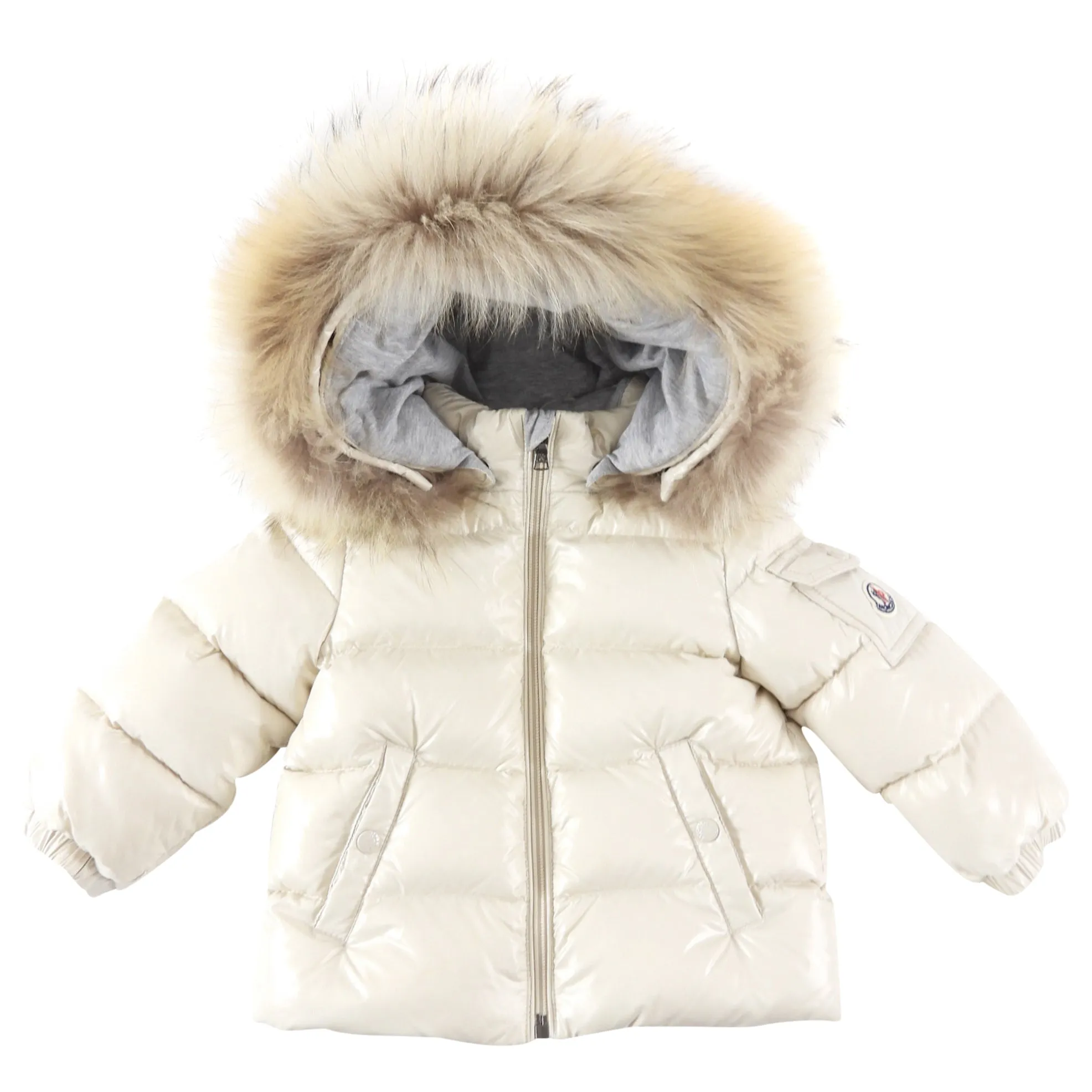 Moncler Kids Ivory Down Puffer Snowsuit / Parka / Hat 3pcs - 12/18M