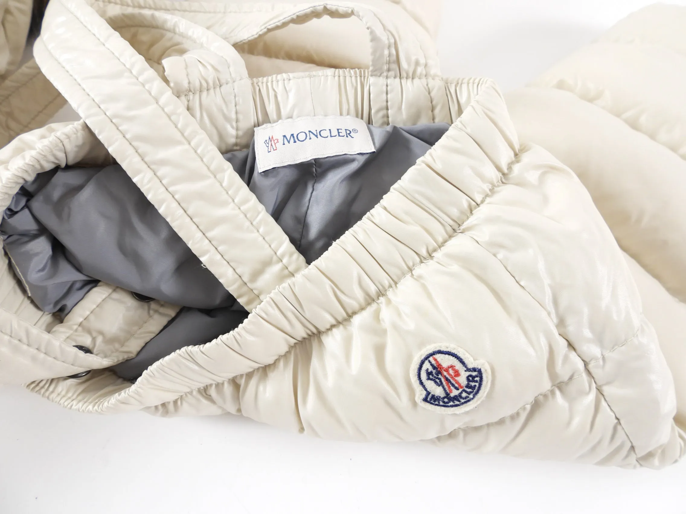 Moncler Kids Ivory Down Puffer Snowsuit / Parka / Hat 3pcs - 12/18M