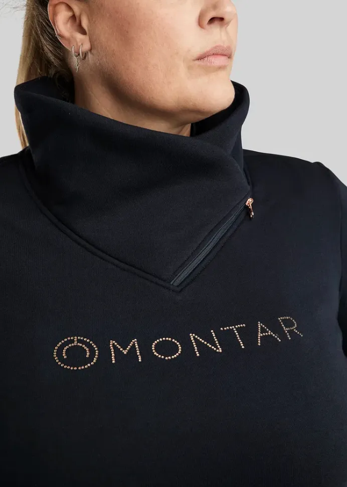 Montar MoNaja Rosegold Pullover with Tulip Zip Collar - M - 4X