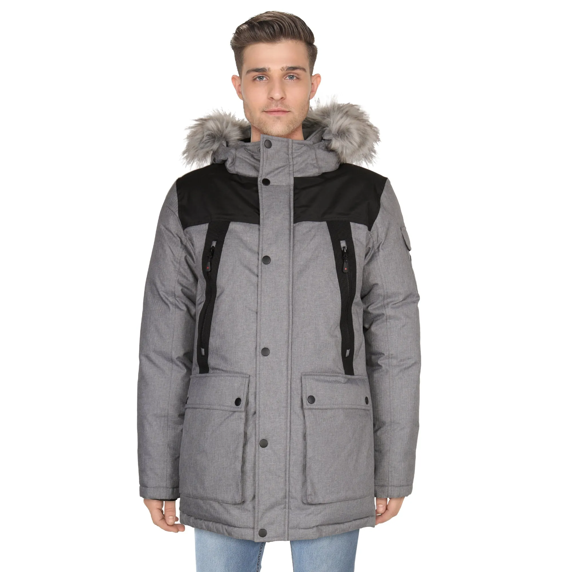 Mountain Ridge Men's Faux Fur Parka