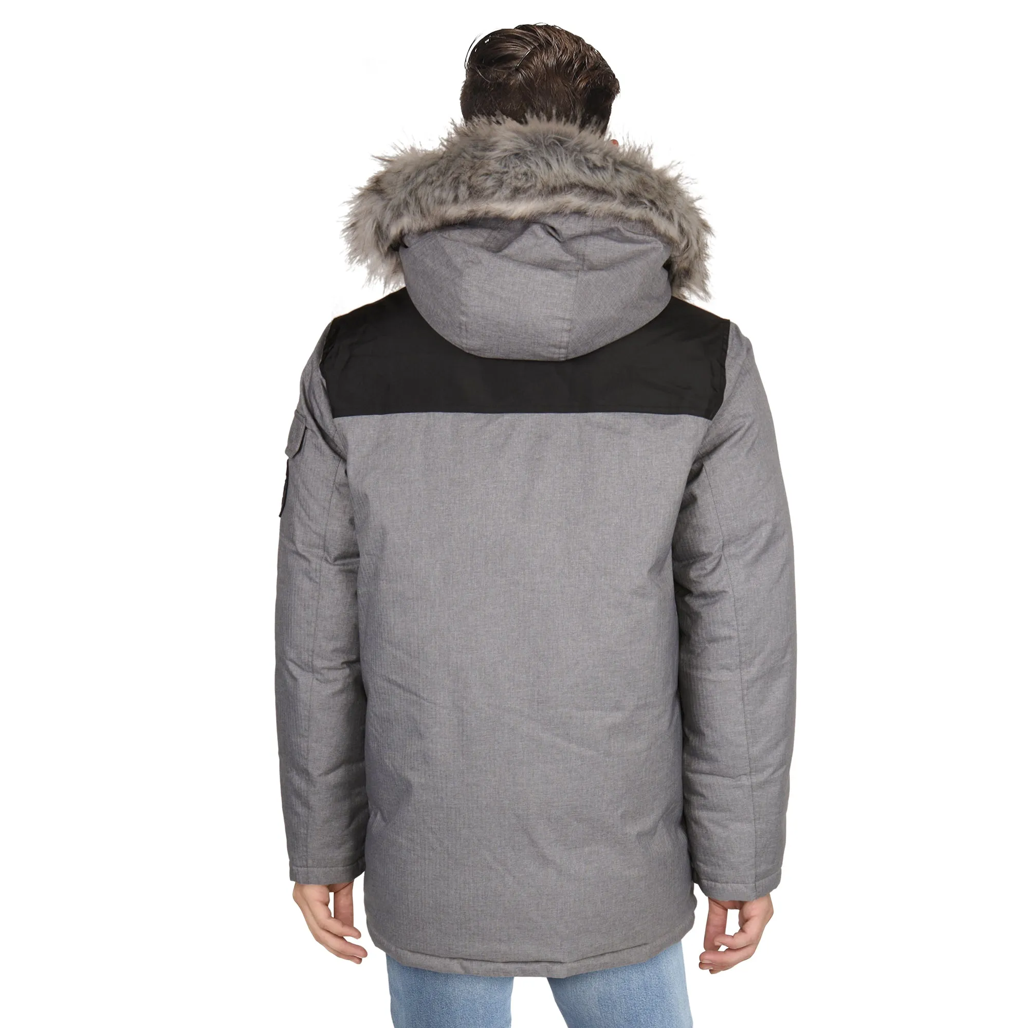 Mountain Ridge Men's Faux Fur Parka