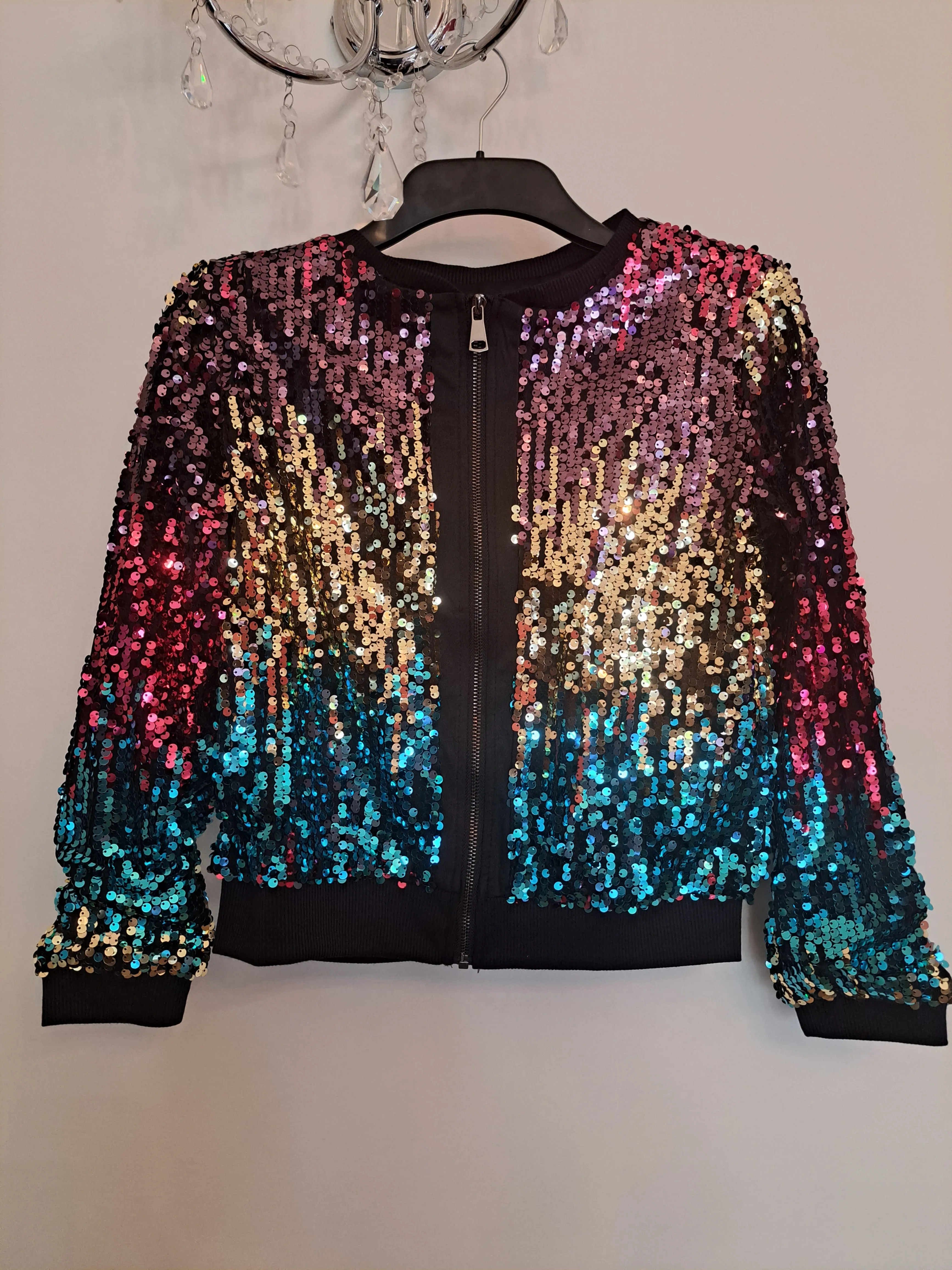 Multi Coloured Sequin Disco Jacket