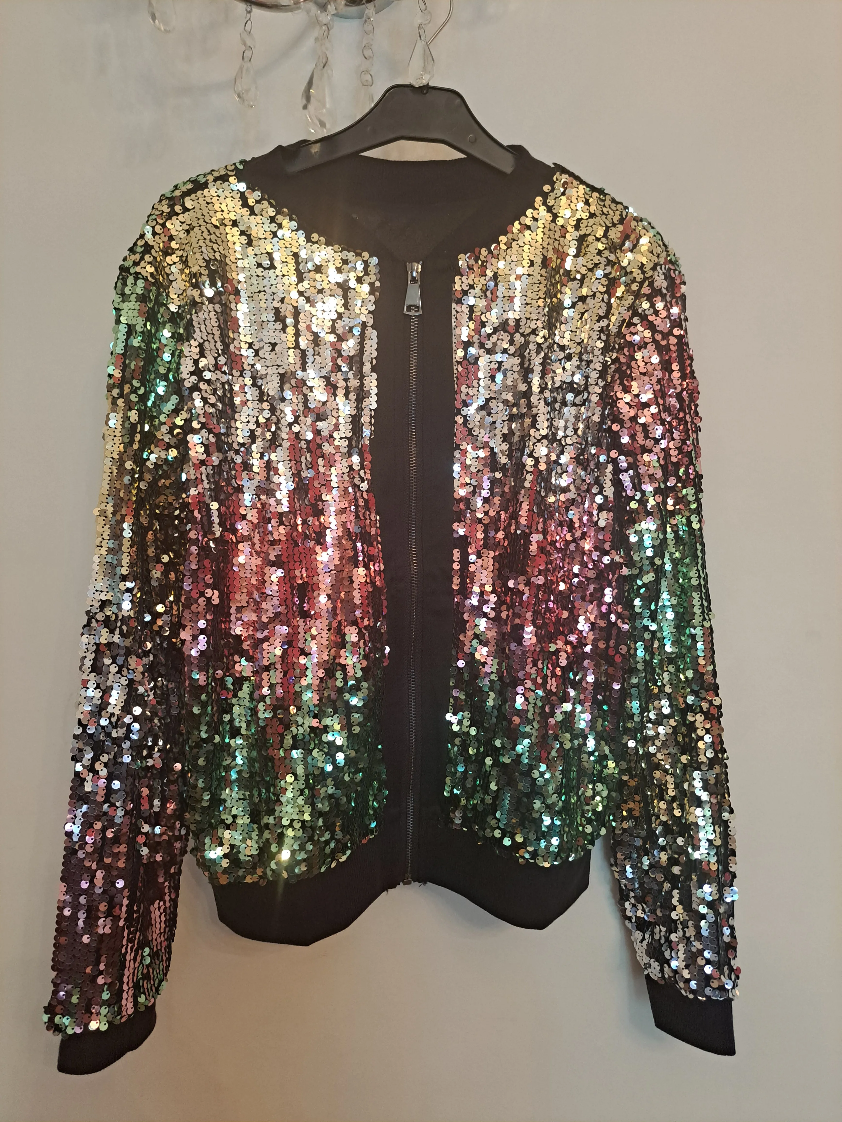 Multi Coloured Sequin Disco Jacket