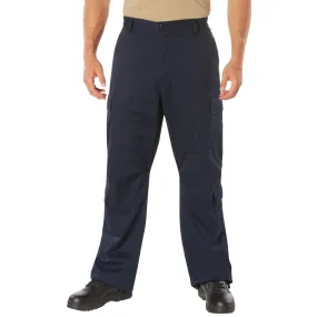 Navy Blue Vintage Military Paratrooper Fatigue Pants