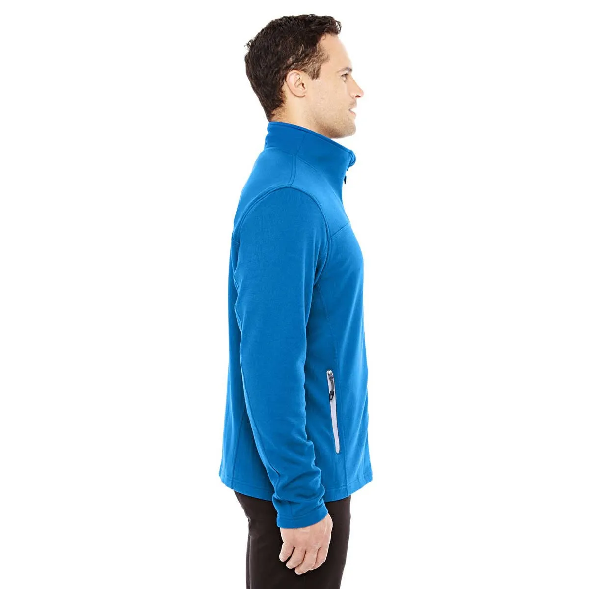 North End Men's Nautical Blue/Platinum Torrent Performance Fleece Jacket