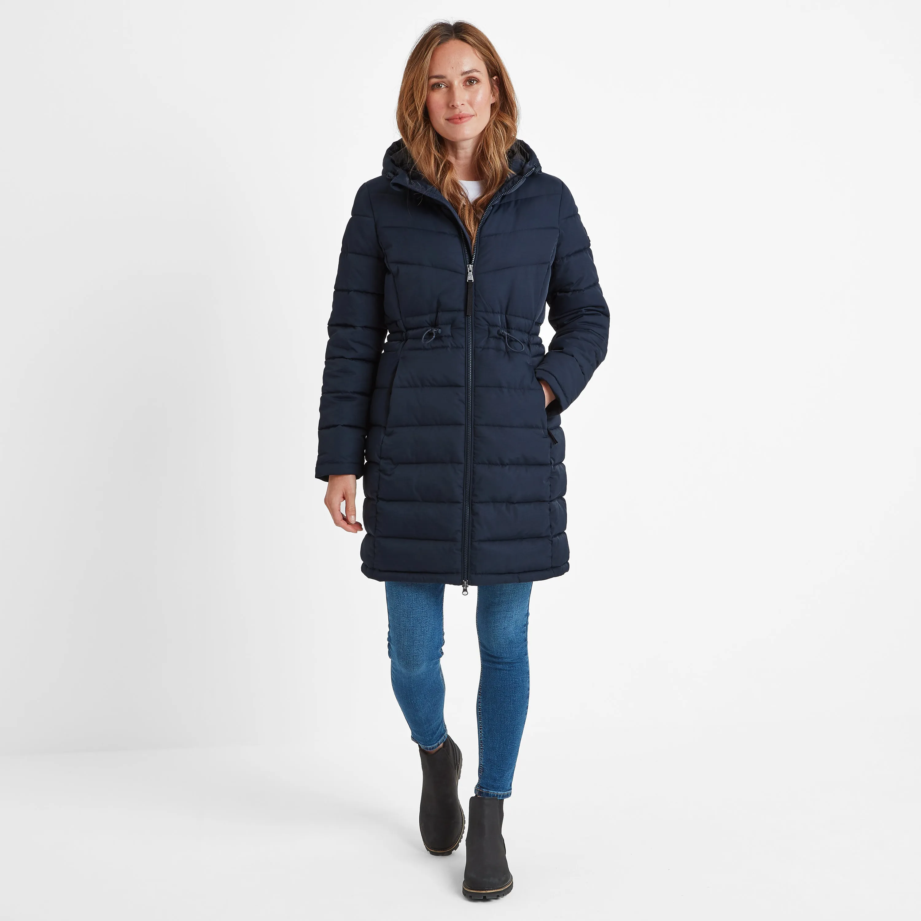 Orton Womens Padded Parka - Dark Indigo