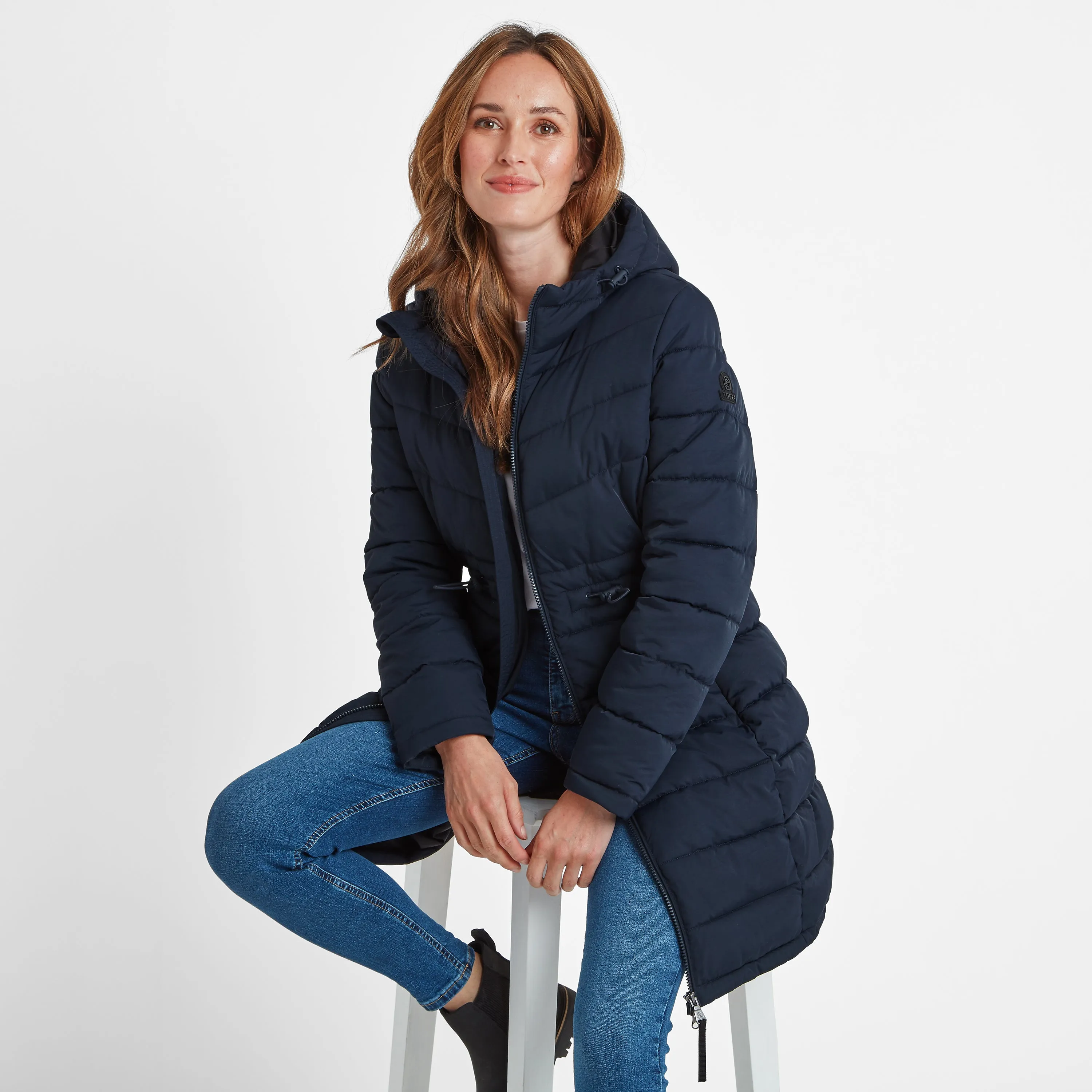 Orton Womens Padded Parka - Dark Indigo