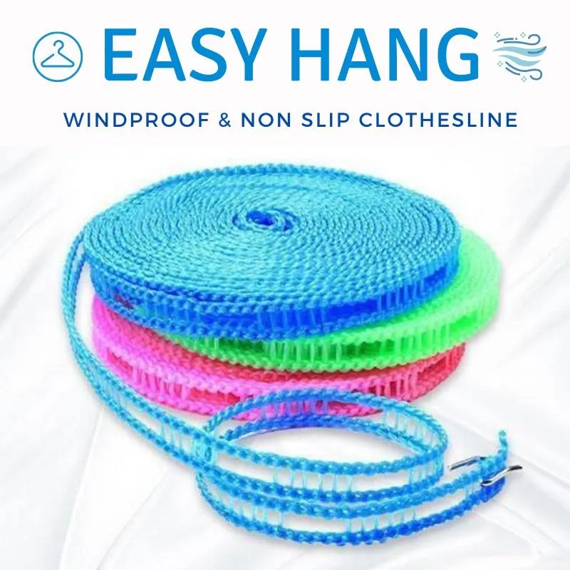 Outdoor Windproof Non-Slip Clothesline