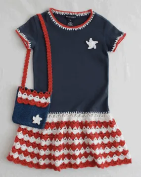 Patriotic T-Shirt Dress And Purse Crochet Patterns