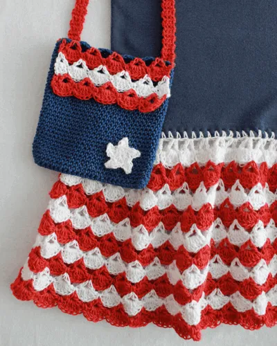 Patriotic T-Shirt Dress And Purse Crochet Patterns