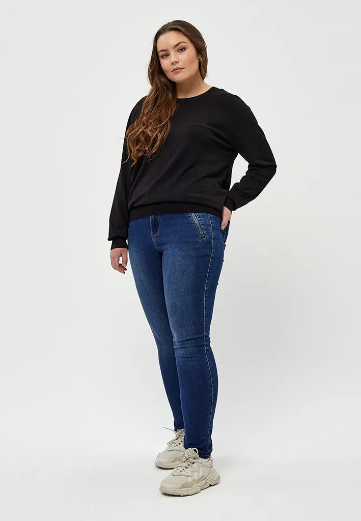 PCTana Knit Pullover Curve - Black