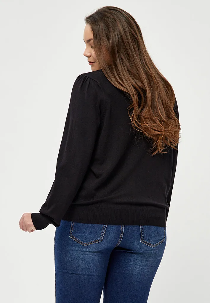 PCTana Knit Pullover Curve - Black