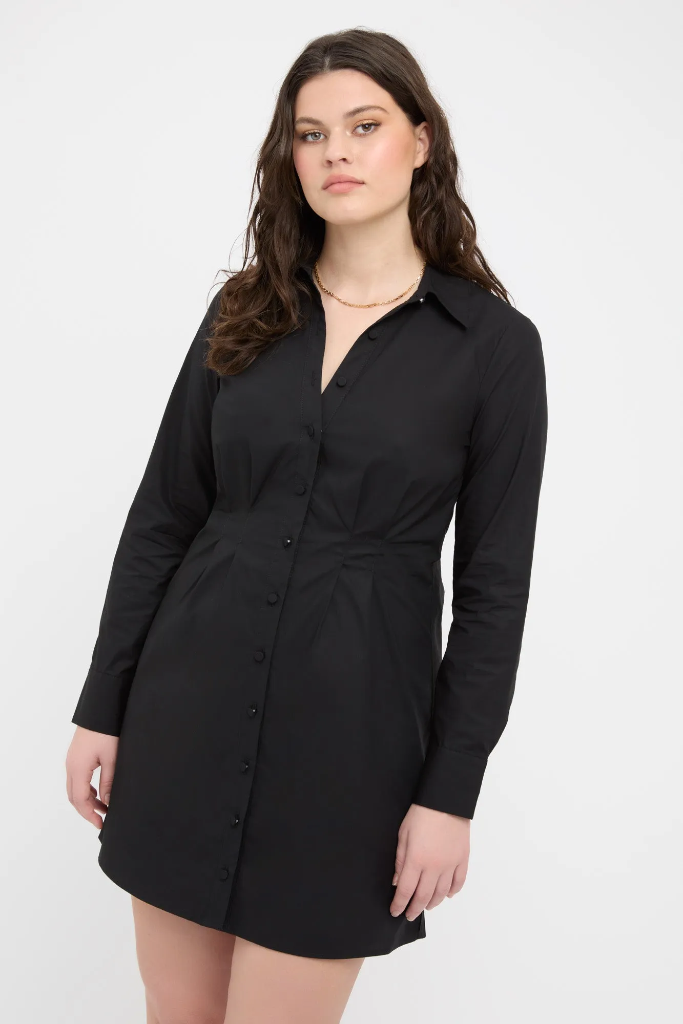 Poplin Tuck Shirt Dress