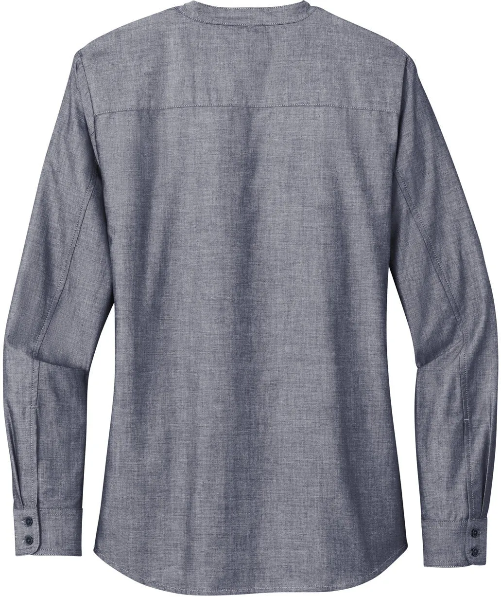 Port Authority Ladies Long Sleeve Chambray Easy Care Shirt