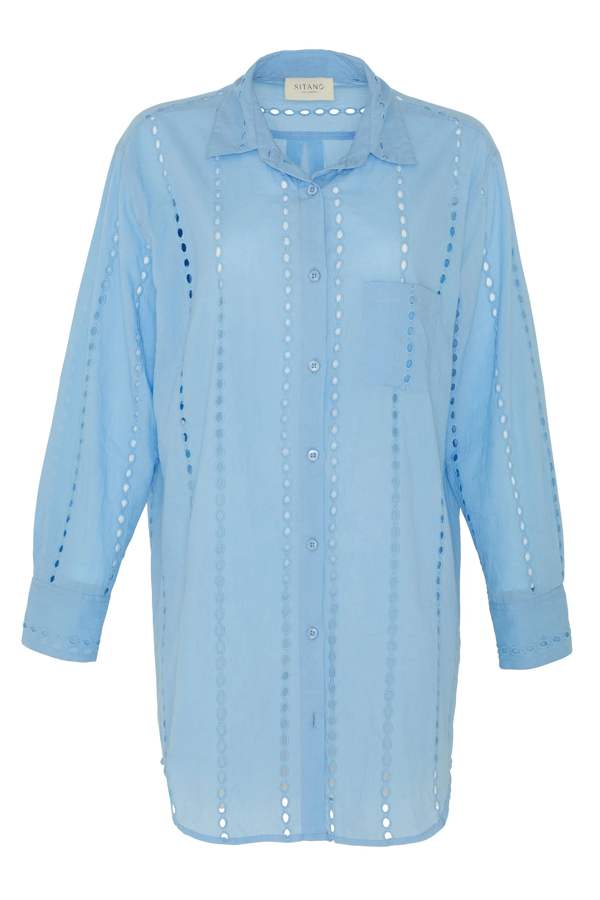 Positano Shirt Dress - Sky Blue by Sitano