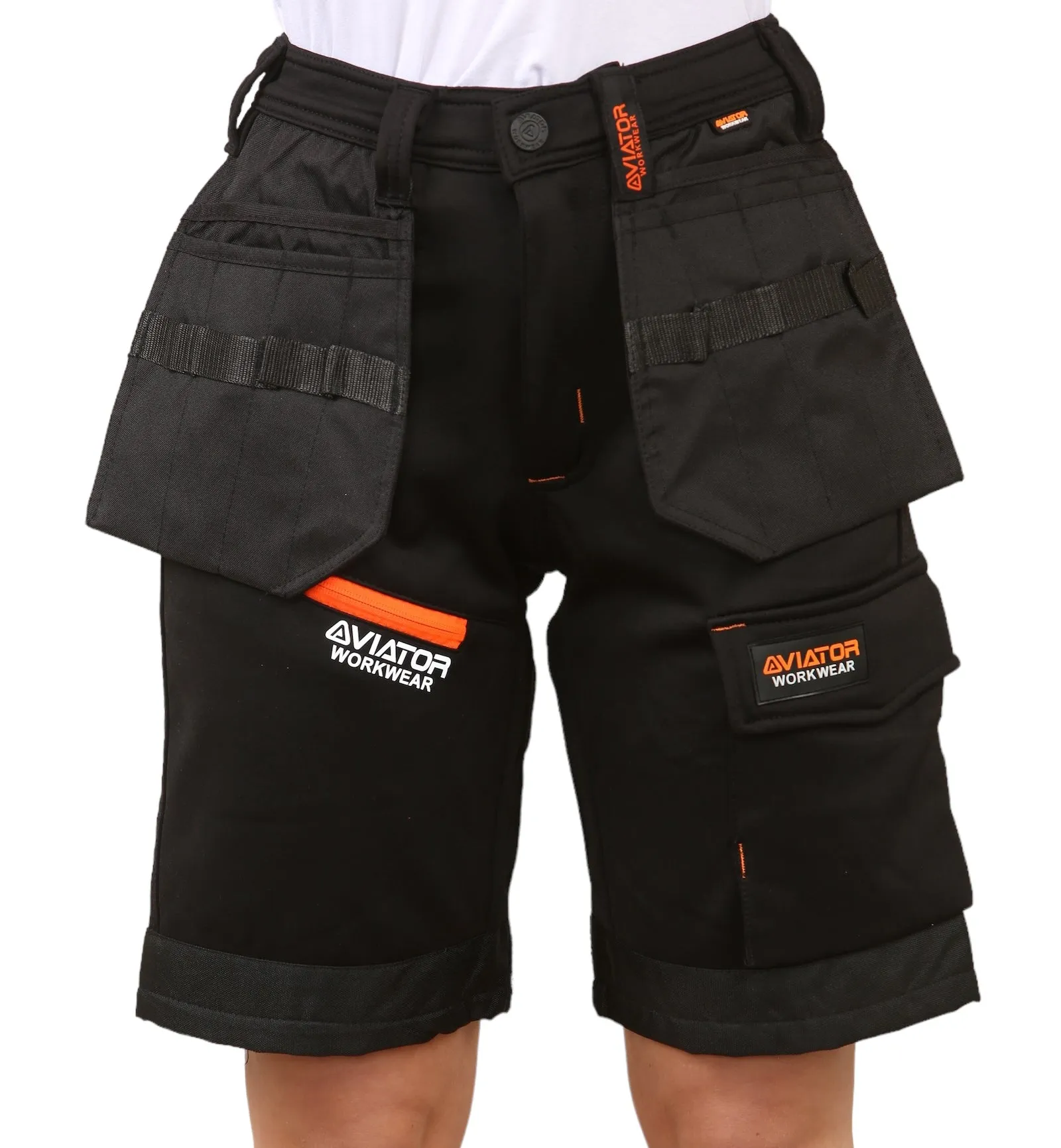 Professional Tactical Threads Strategic Men's Polyester cargo Workwear Short- Black