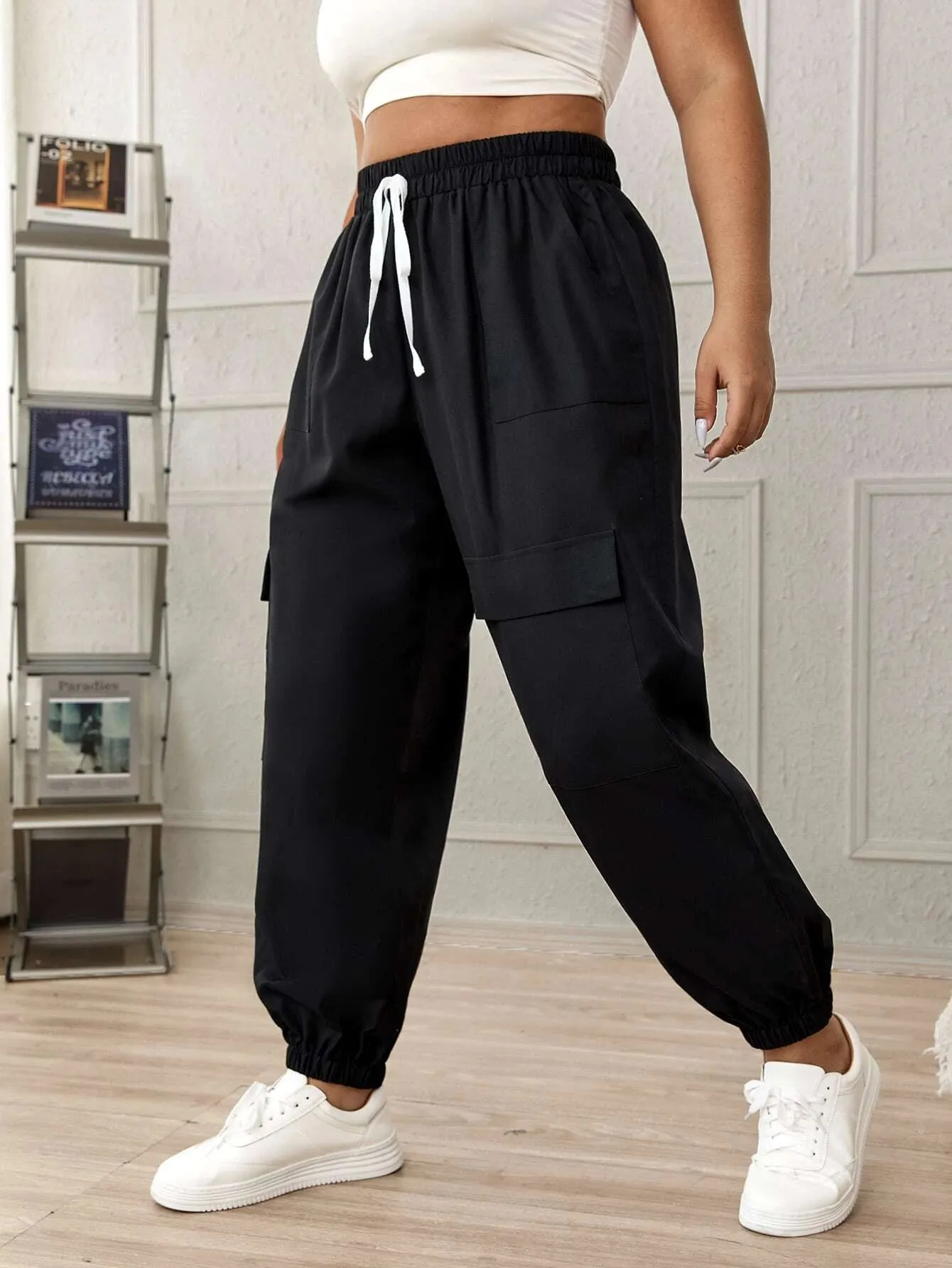 Regular Fit Drawstring Cargo Pants