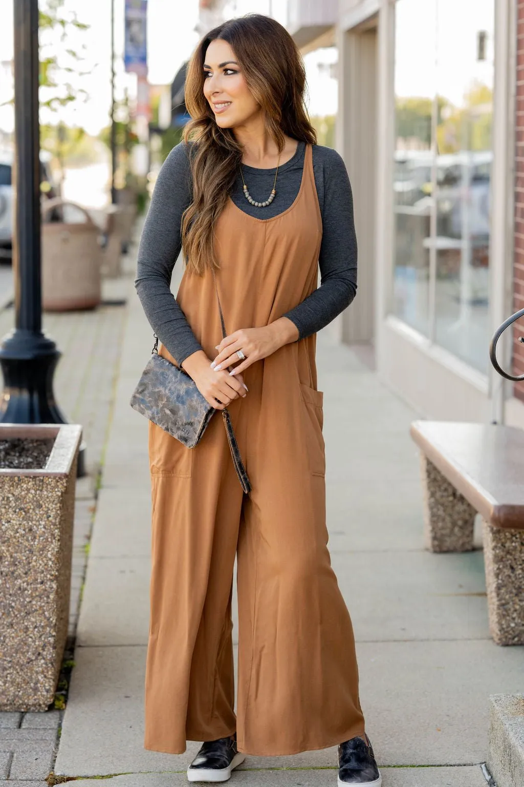 Relaxed Racerback Tank Jumpsuit