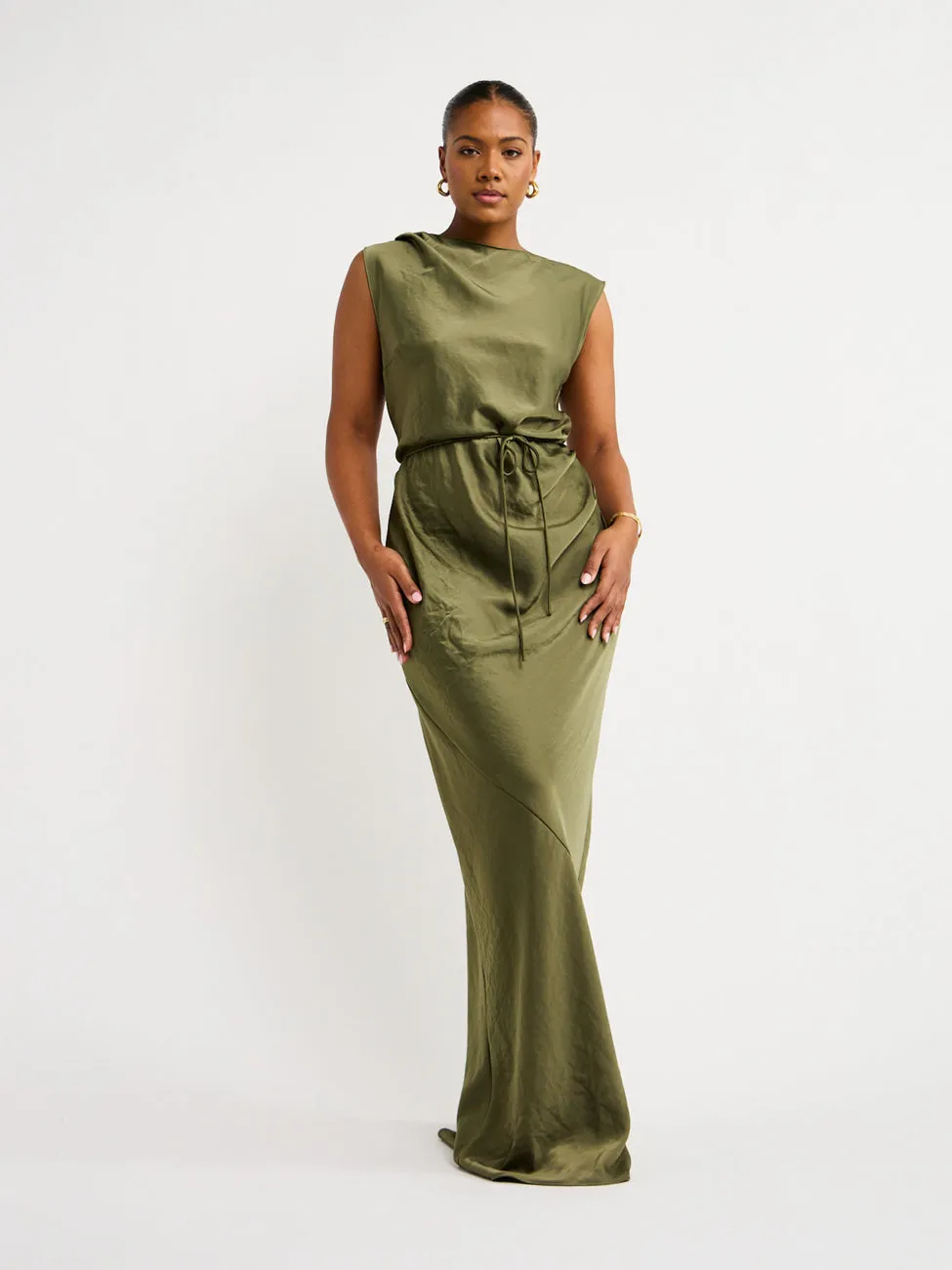 Rumer Iluka Maxi Dress in Khaki