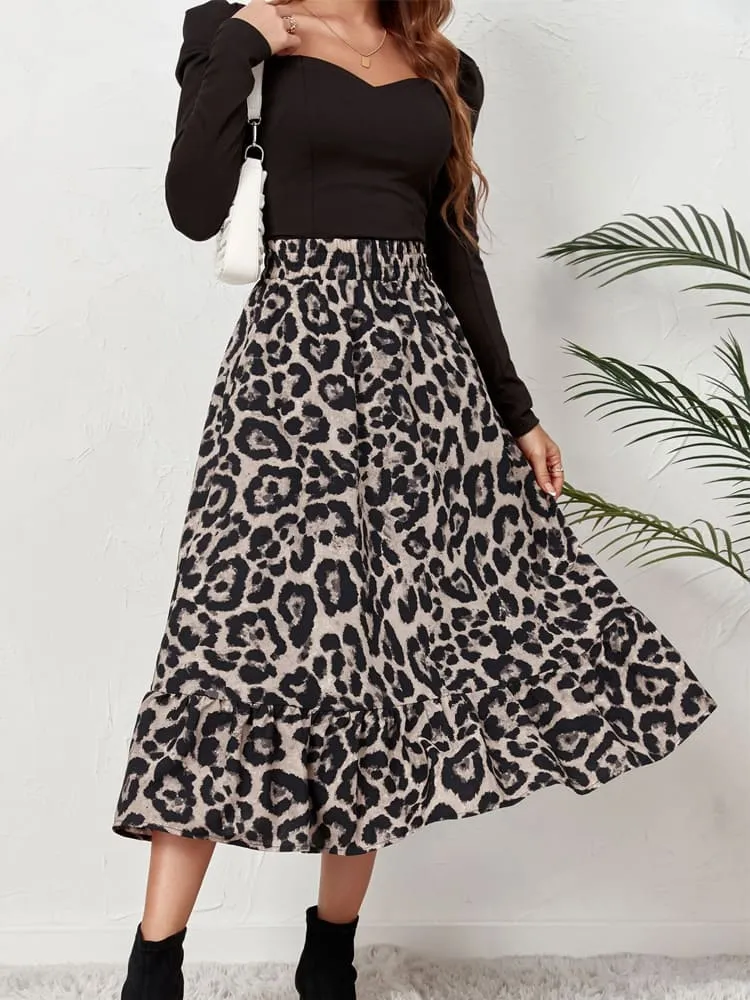 Sexy Leopard Print High Waist Skirt