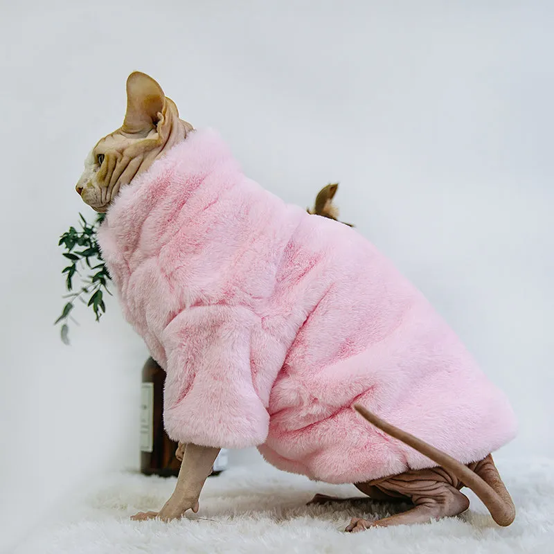 Snowy Faux Fur Pet Coat