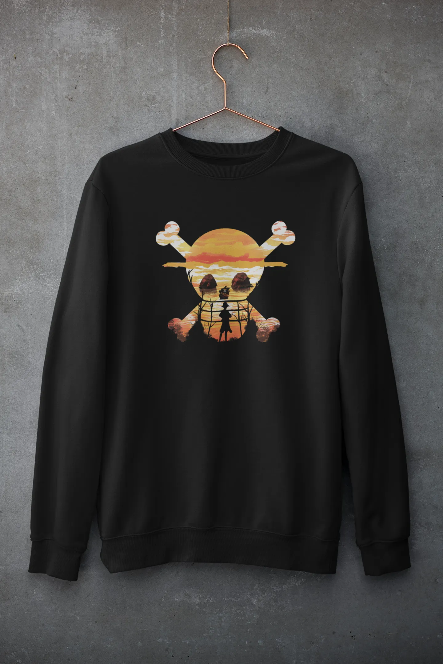 Straw Hat Pirate With Monkey D Luffy- One Piece - Winter Sweatshirts