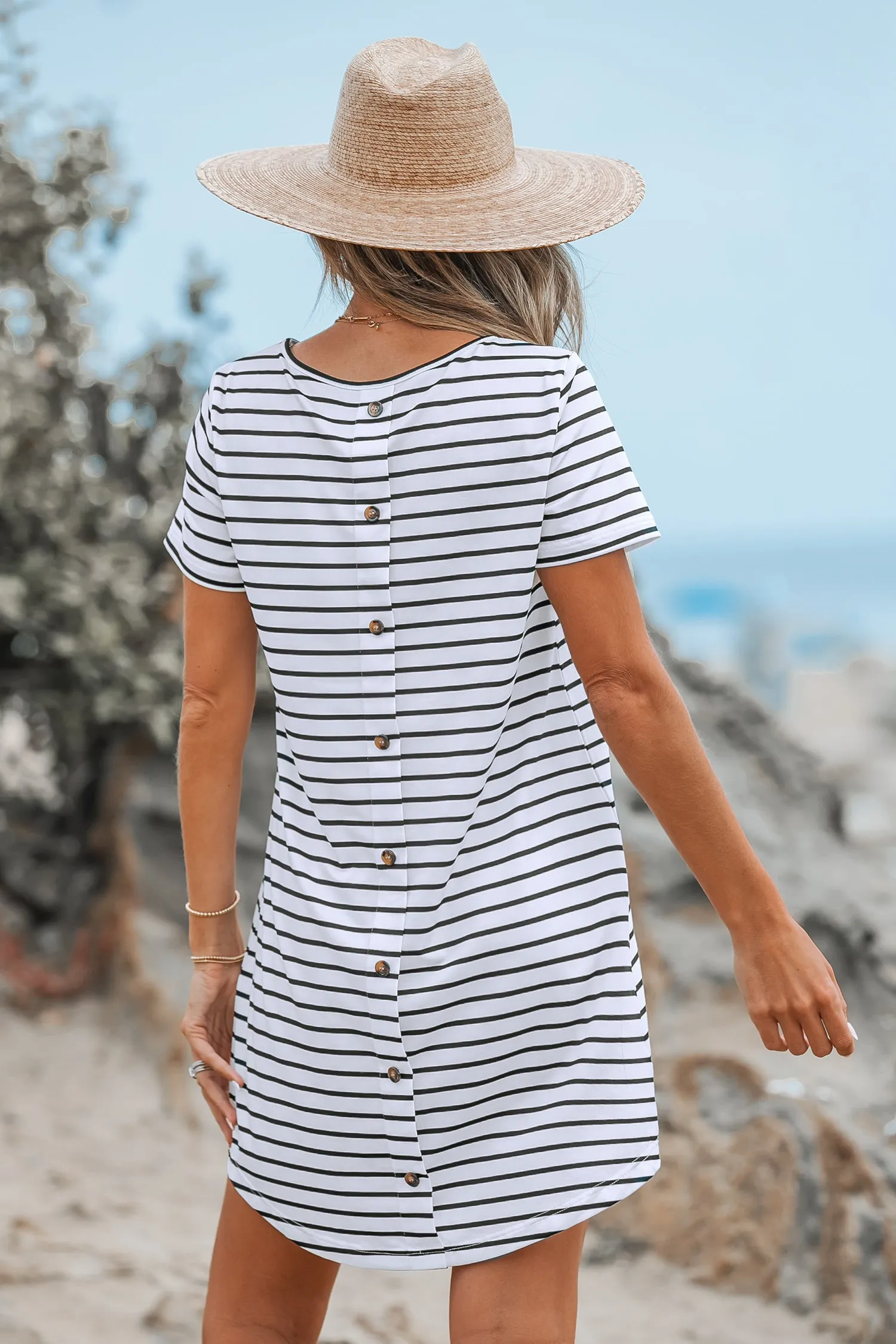 Striped Mini T-Shirt Dress