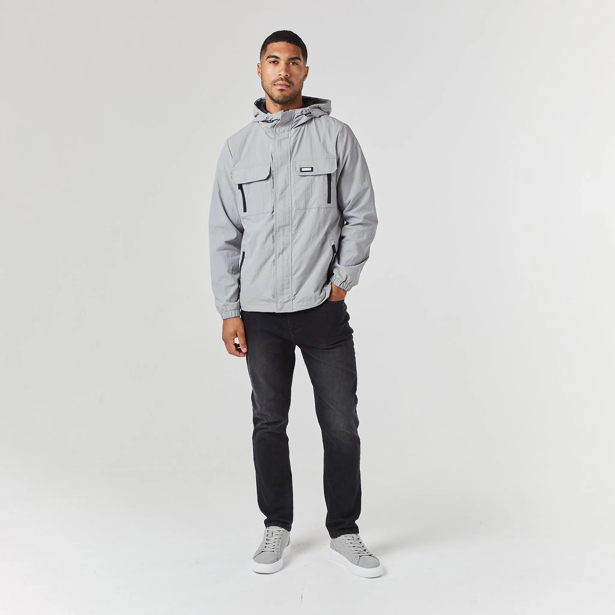 Tech Utility Jacket | Ice Grey