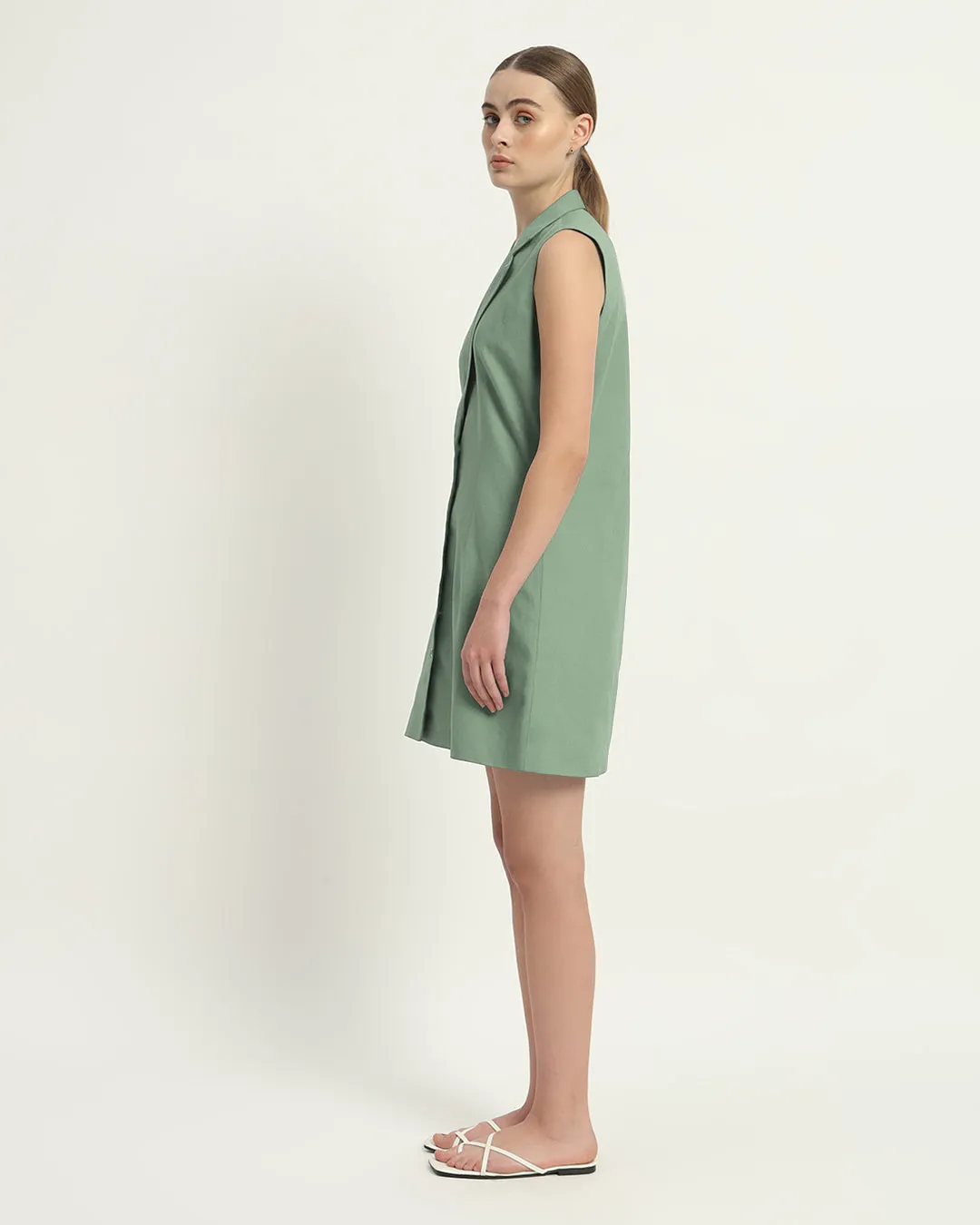 The Vernon Mint Cotton Dress