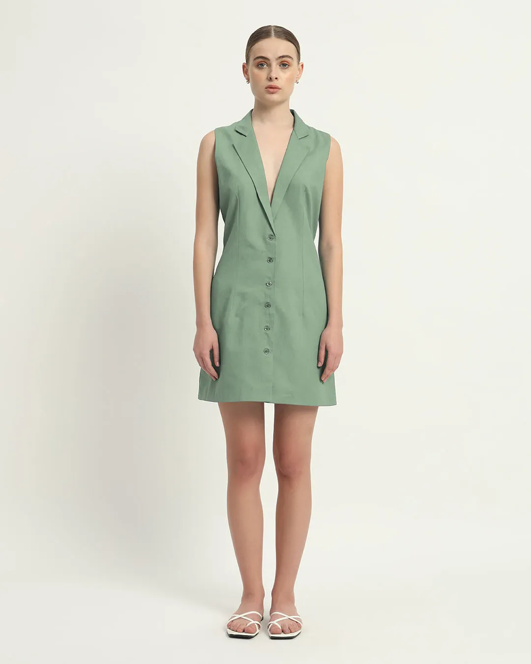 The Vernon Mint Cotton Dress