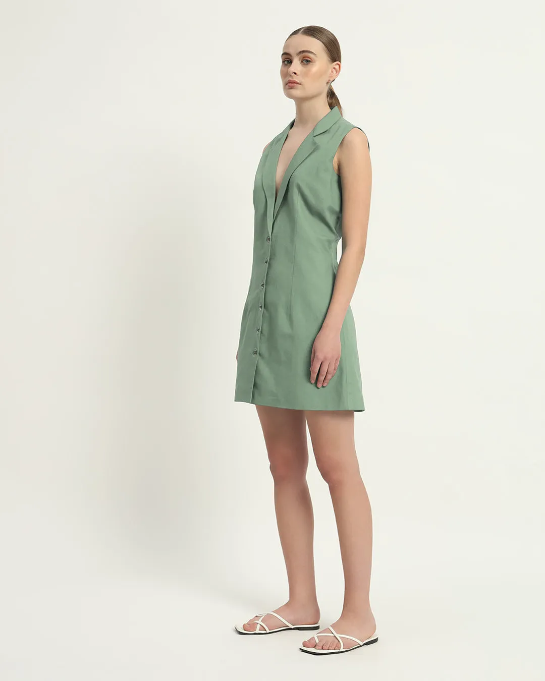 The Vernon Mint Cotton Dress