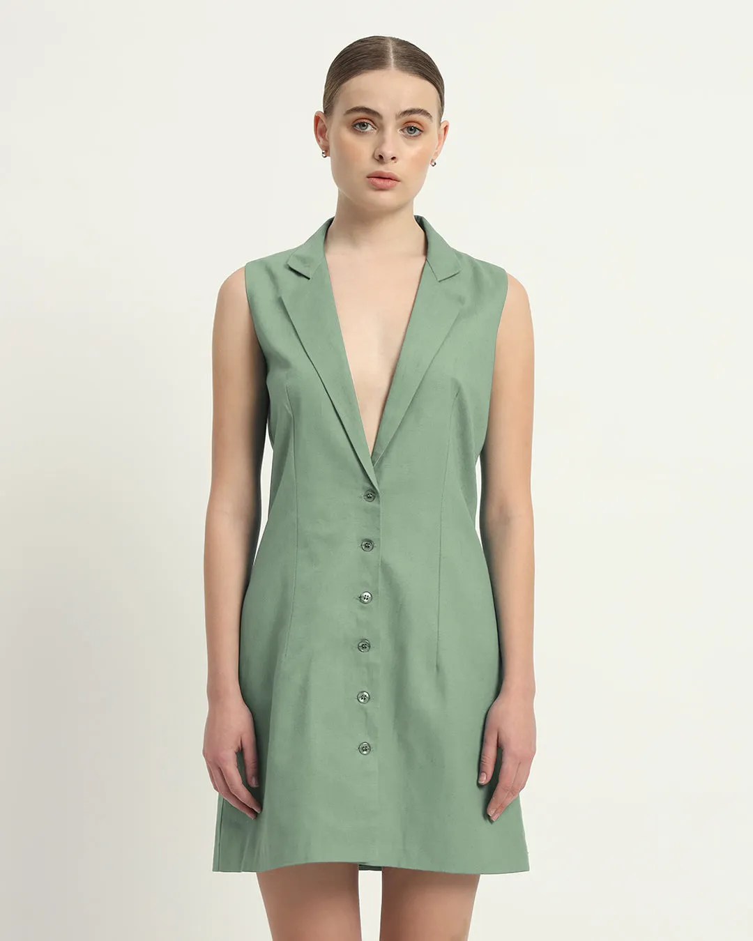 The Vernon Mint Cotton Dress